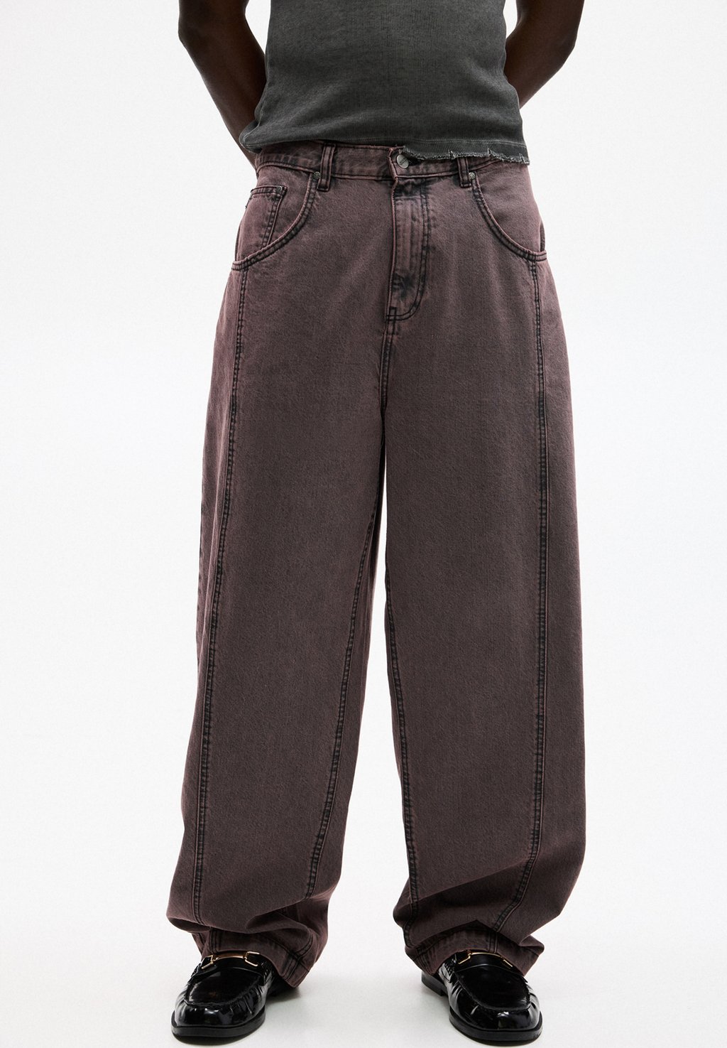 

Джинсы прямого кроя BARREL PULL&BEAR, сиреневый