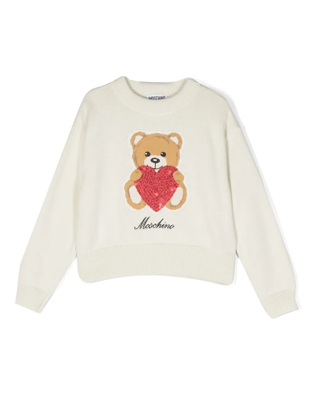 

Джемпер с вышивкой Teddy Bear Moschino Kids, белый
