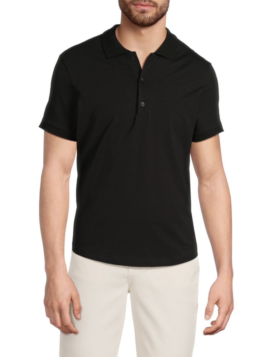 

Рубашка-поло Pierce Stretch Cotton Monfrère, черный