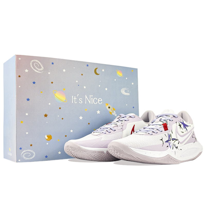 

Nike Баскетбольные кроссовки Precision 6 с амортизацией, износостойкие, низкие, мужские, лавандового цвета