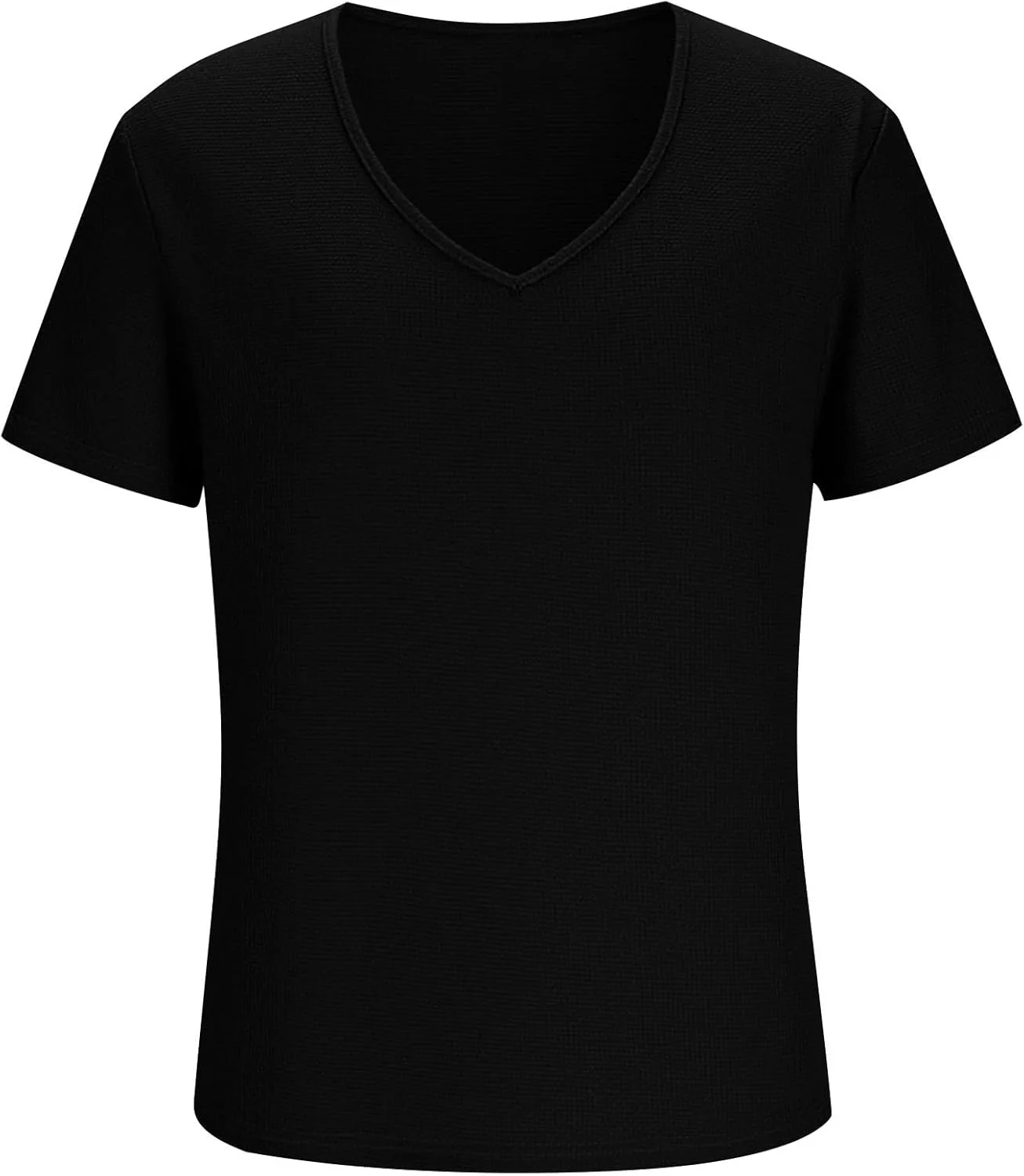 Мужская футболка с глубоким V-вырезом, Waffle Knit, Slim Fit — фото 4