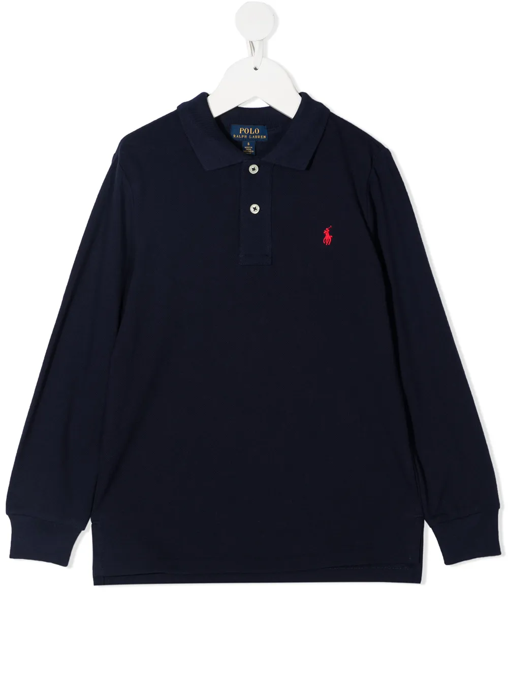 

Рубашка поло с нашивкой-логотипом POLO RALPH LAUREN KIDS, синий