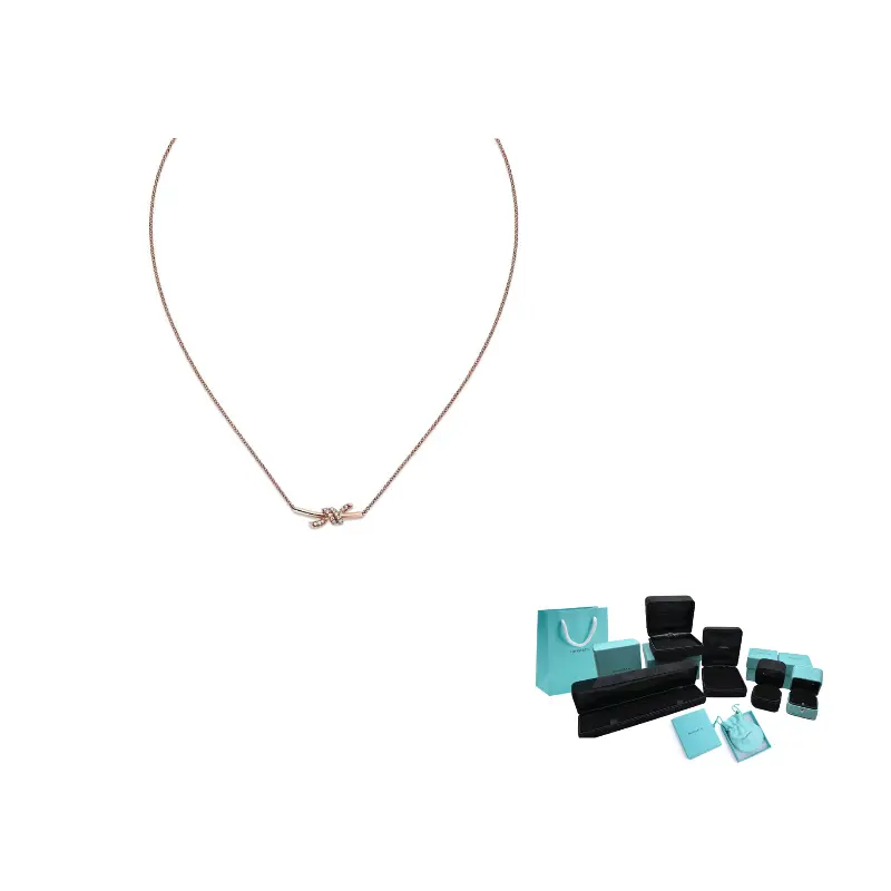 

TIFFANY & CO. Коллекция Knot бриллиантовые колье женские rose gold