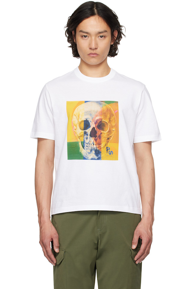 

Футболка с квадратным черепом Ps By Paul Smith, белый