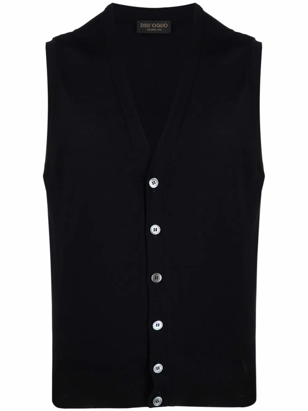 

Шерстяной жилет с V-образным вырезом Dell'oglio, синий