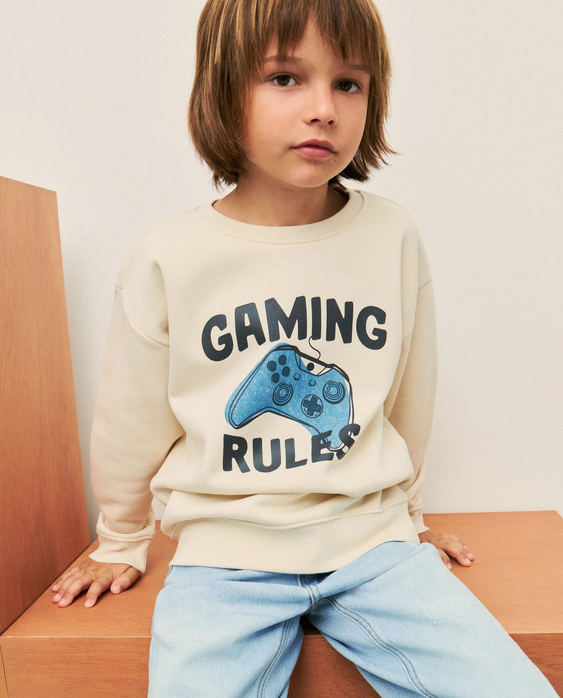 

Детская баскетбольная худи с круглым вырезом Kids El Corte Inglés, белый