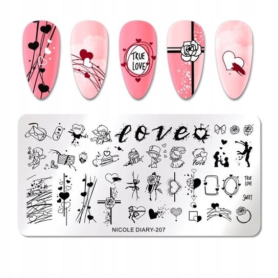 

Пластина для штампов для ногтей LOVE HEART, Frezarkowo, Серый, Пластина для штампов для ногтей LOVE HEART, Frezarkowo
