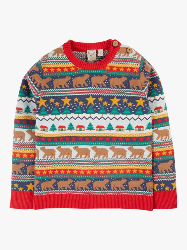 

Детский джемпер forest fairisle Frugi, красный/разноцветный