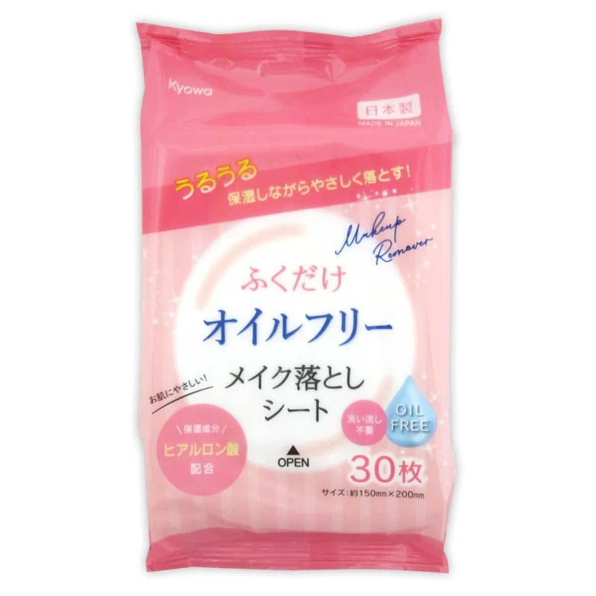 Набор Kyowa Shiko — Салфетки для снятия макияжа Paperwork Wipe Oil Free Hyaluronic Acid, набор 100 шт