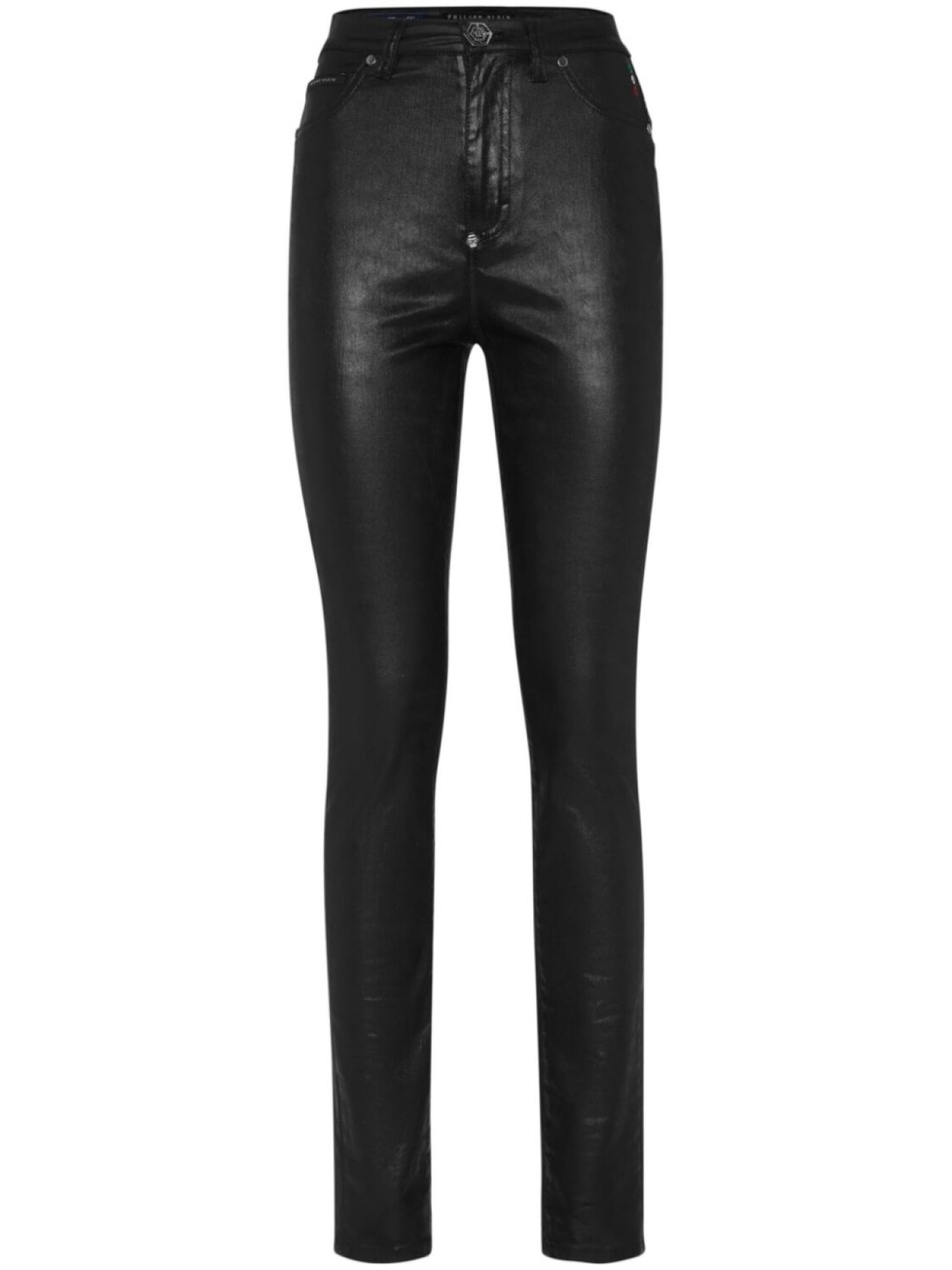 

Philipp Plein джеггинсы с высокой талией, черный