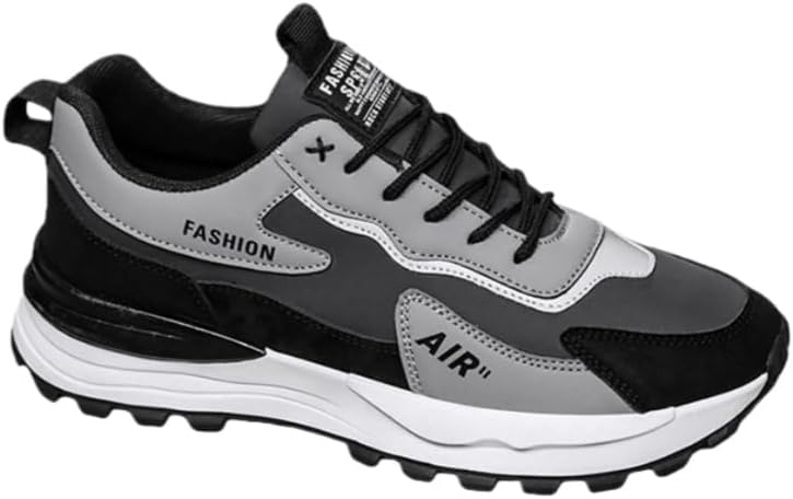 

Универсальные зимние спортивные кроссовки на толстой подошве с плотной подкладкой, мягкие и приятные для кожи Clolinde, черный/серый