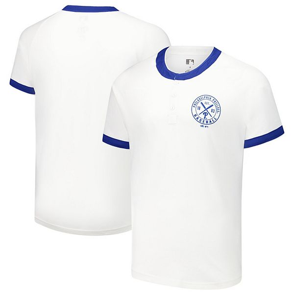 

Мужская белая футболка henley raglan philadelphia phillies Darius Rucker Collection By Fanatics