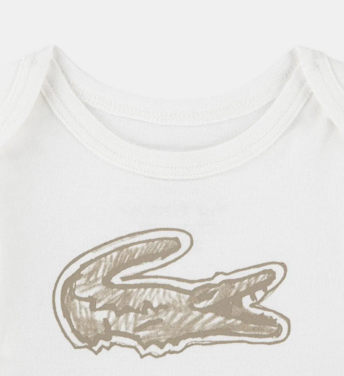 Комплект из 3 предметов: боди, брюки и пинетки Lacoste, белый — фото 3