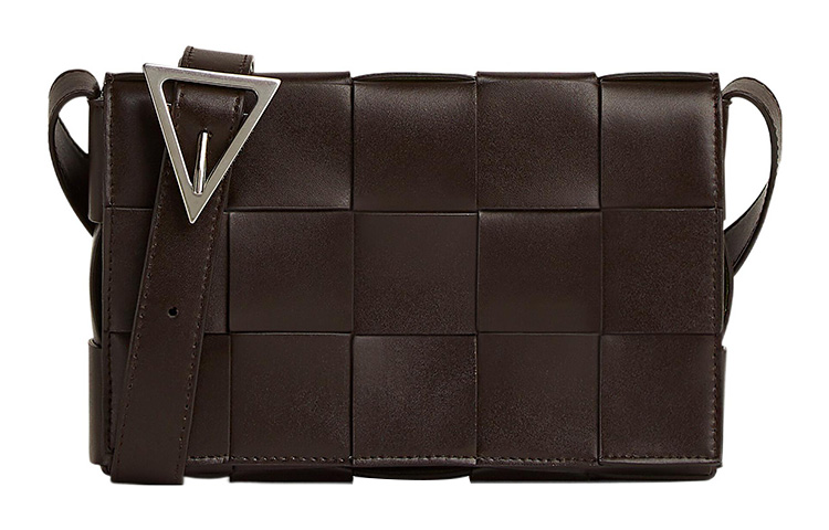 

Сумка через плечо CASSETTE из телячьей кожи среднего размера мужская тёмно-коричневая Bottega Veneta