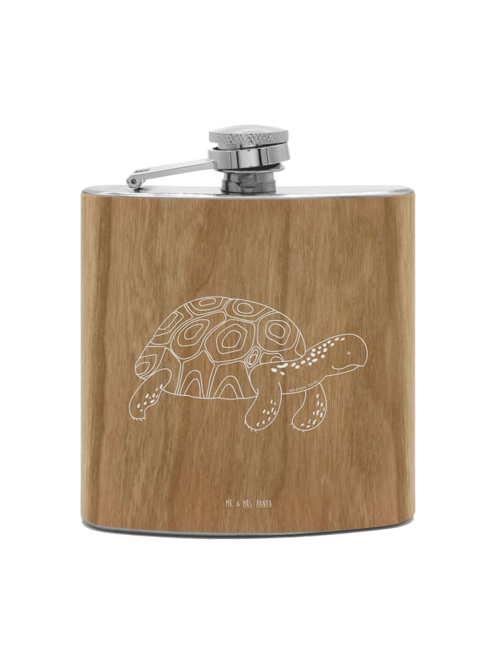 

Mr. & Mrs. Panda Фляга с изображением черепахи, без надписи, коричневого цвета