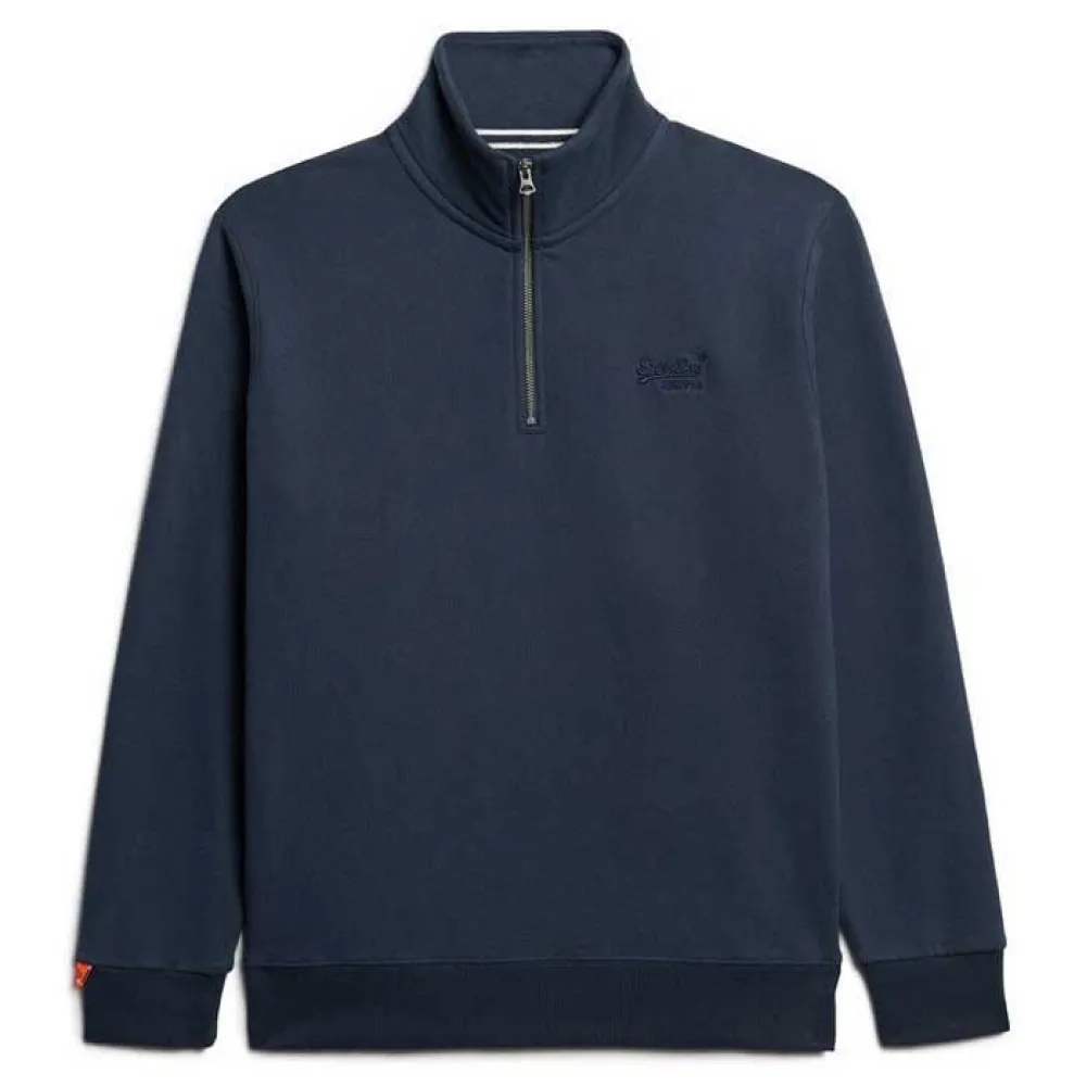 

Толстовка Superdry Essential Logo Henley half zip, синий