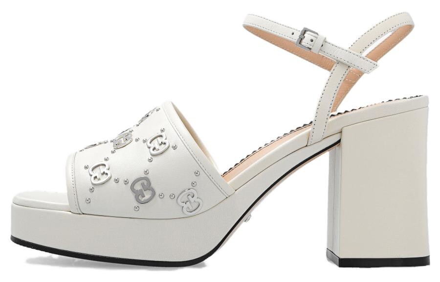 Босоножки на платформе с заклепками GG Gucci