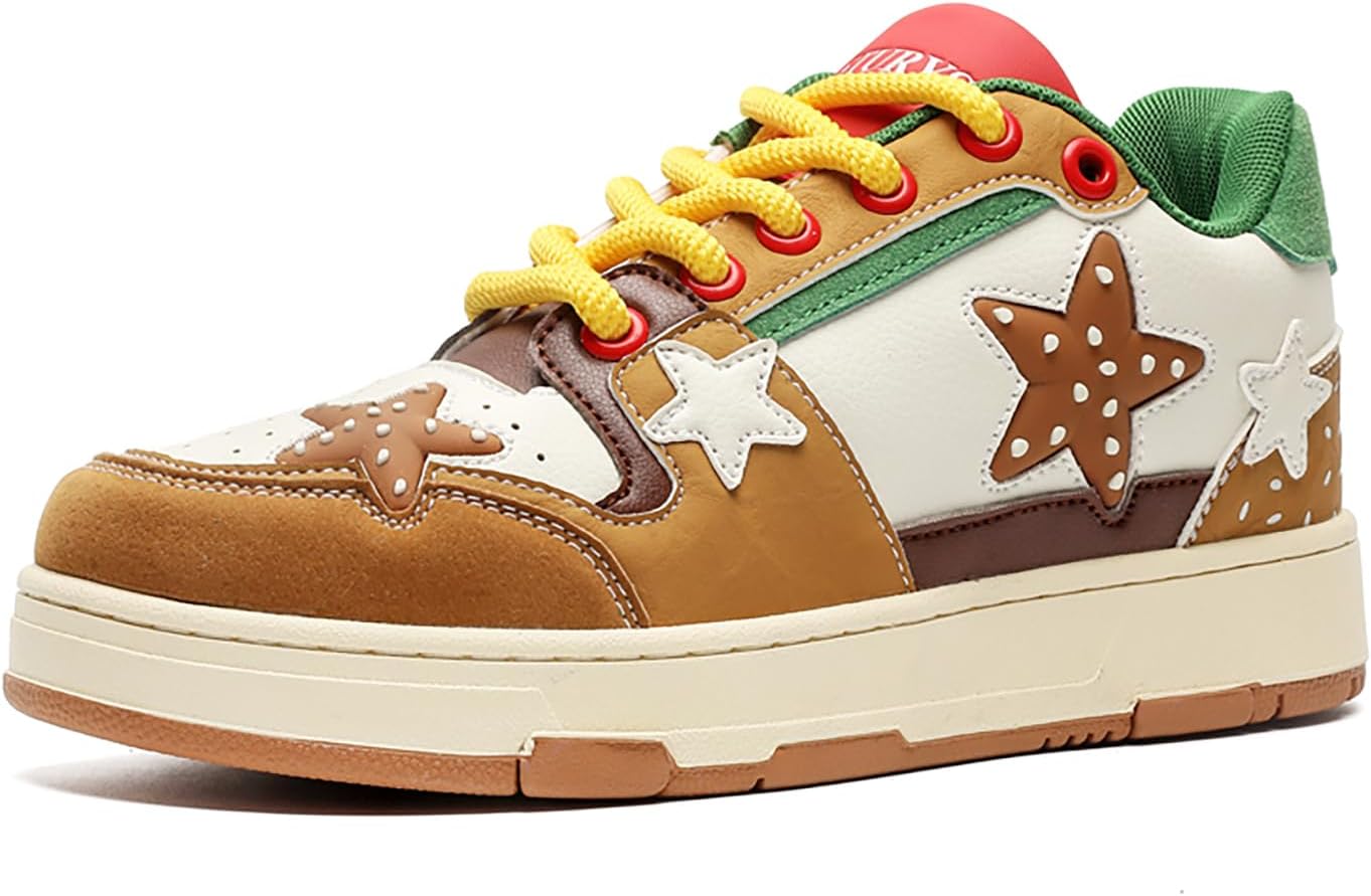 

Унисекс звездные повседневные кроссовки для ходьбы, женские милые модные платформенные массивные кеды, стильные удобные мужские теннисные New Shita, Hamburger