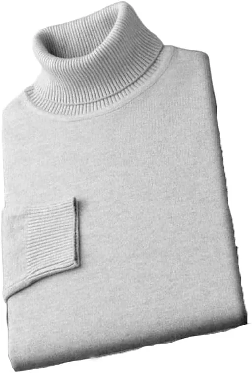 

Вязаный свитер с высоким воротником, длинный рукав, Plus Size