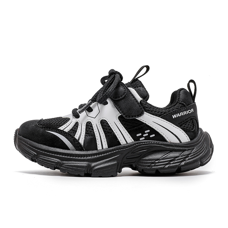 

Warrior Антискользящие Износостойкие Низкие Детские Беговые Кроссовки, Черный/Белый