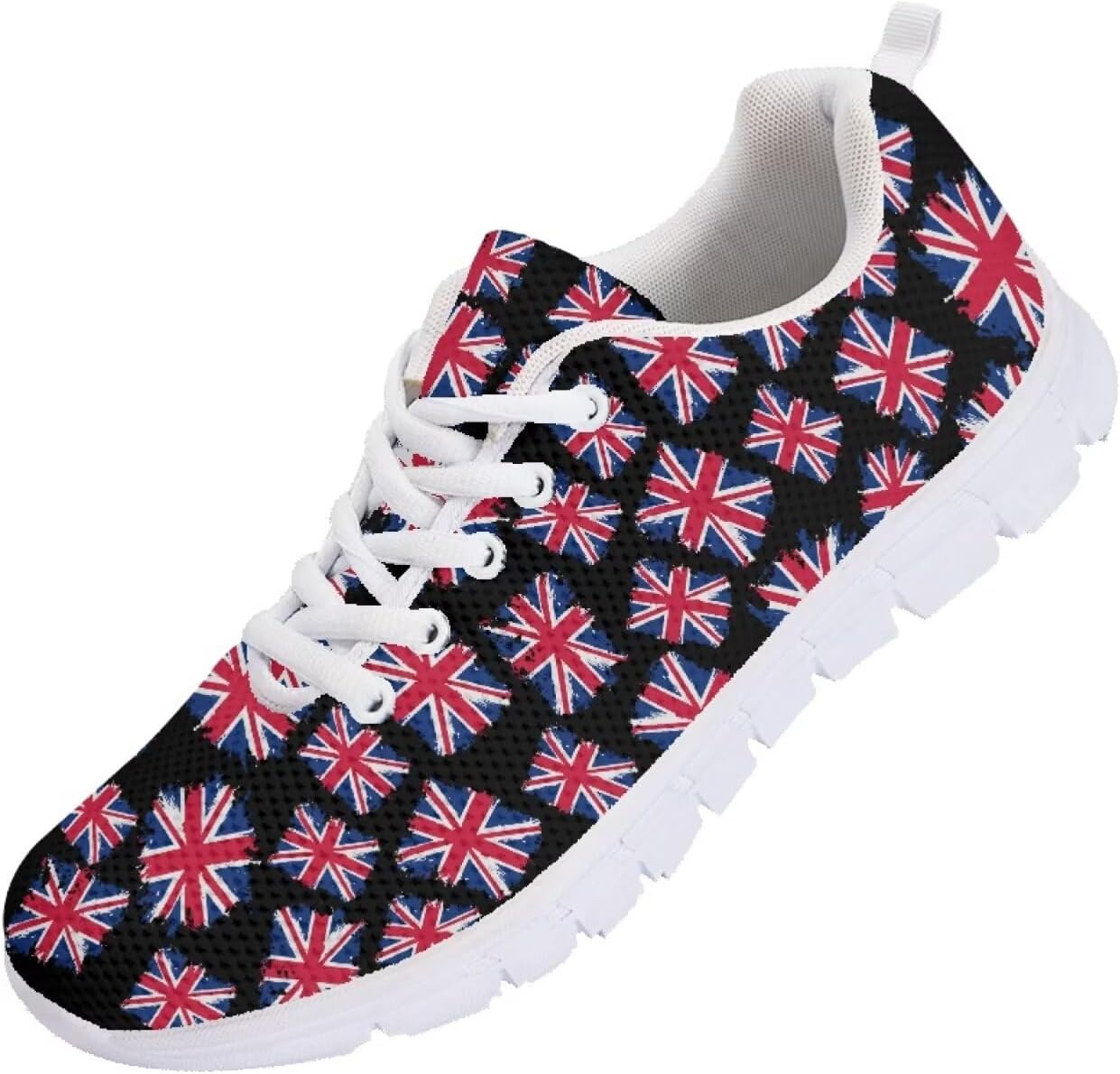

Мужские беговые кроссовки Funnydude Funny Print 2025, легкие, дышащие, сетчатые, спортивные кеды, Union Jack