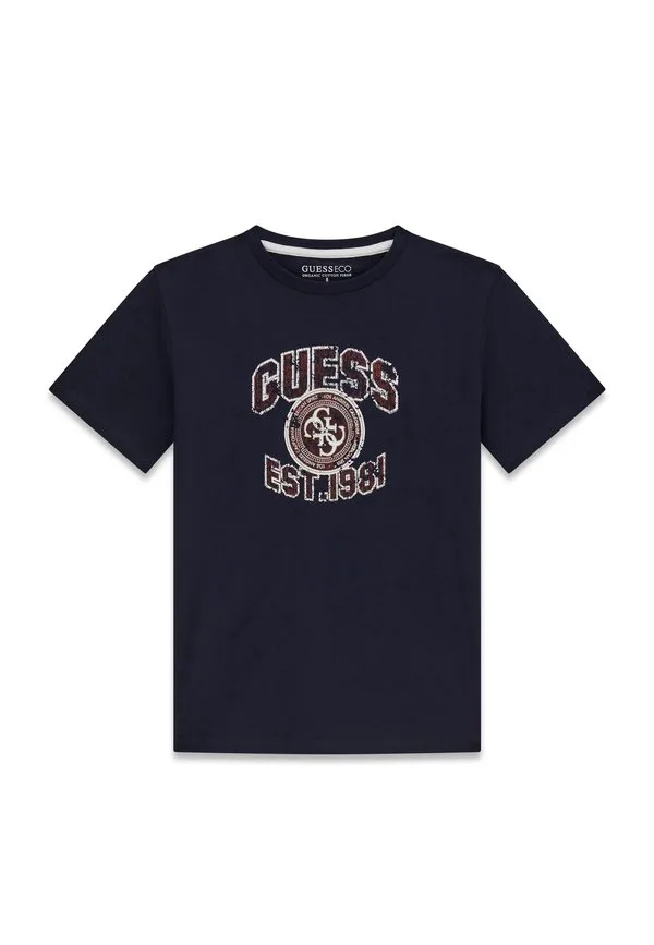 Футболка с логотипом mit aufgedrucktem Guess, Blau