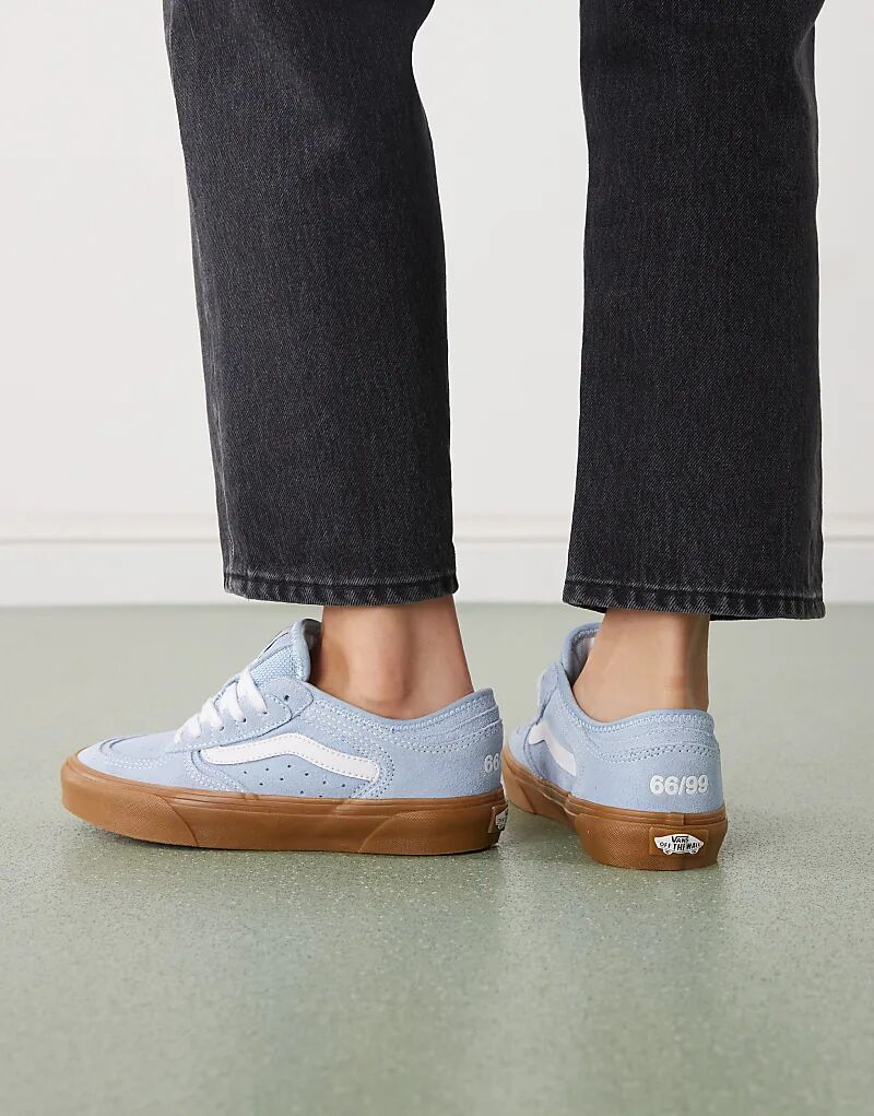 Кроссовки Vans Rowley Classic светло-голубого цвета с резиновой подошвой