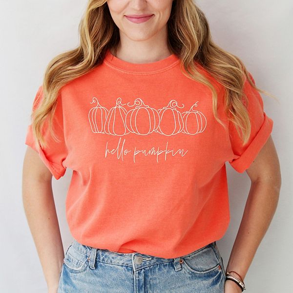 

Футболка Hand drawn hello pumpkin garment dyed Simply Sage Market, Bright Salmon, Зеленый, Футболка Hand drawn hello pumpkin garment dyed Simply Sage Market, Bright Salmon