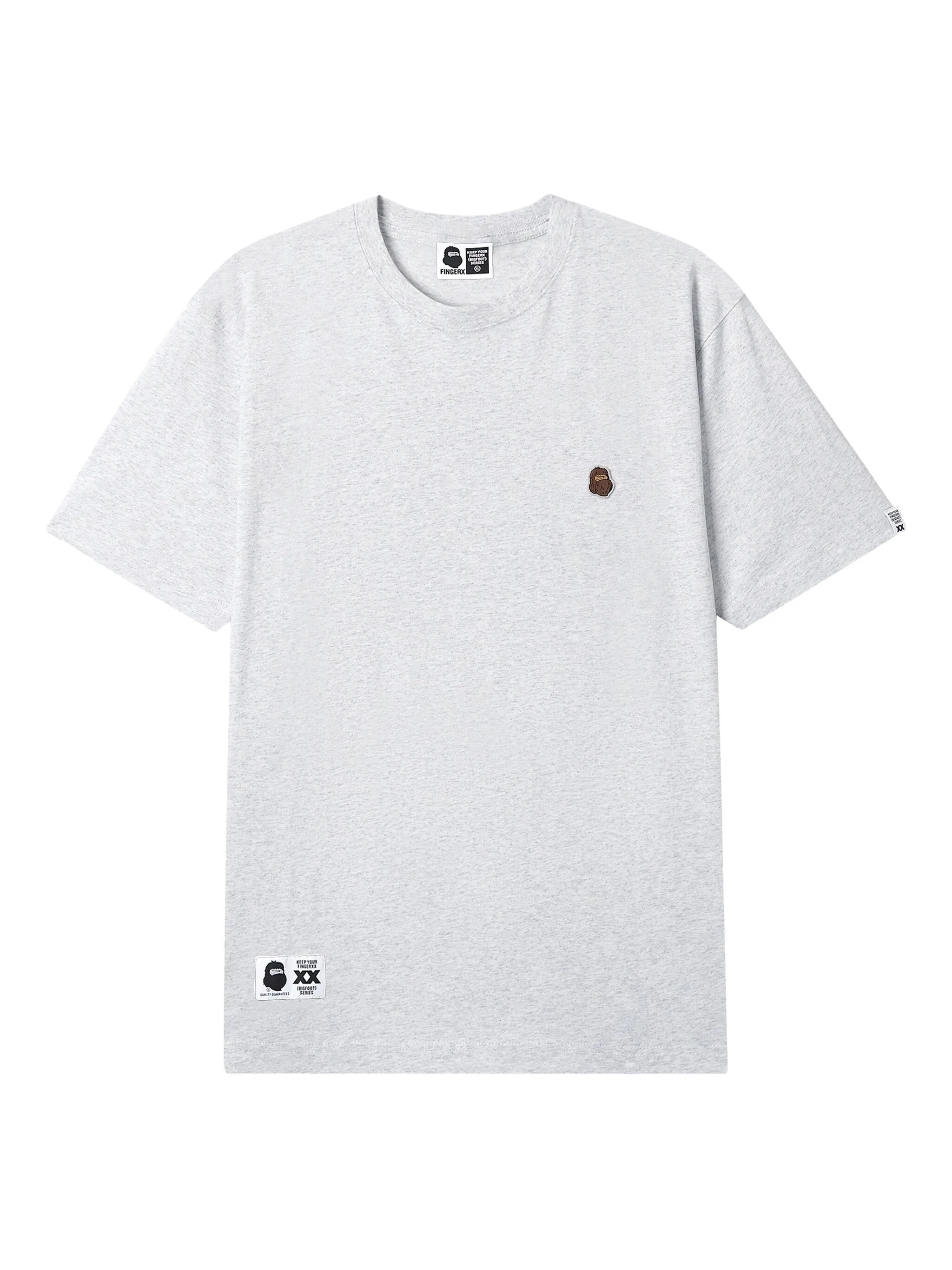 

Футболка с нашивкой-логотипом Fingercroxx, серый