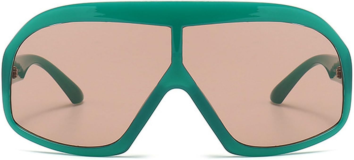 

Модные большие квадратные женские солнцезащитные очки в винтажном панк-стиле для мужчин, очки для активного отдыха, солнцезащитные очки UV400 оранжево-фиолетового цвета mincl, Green