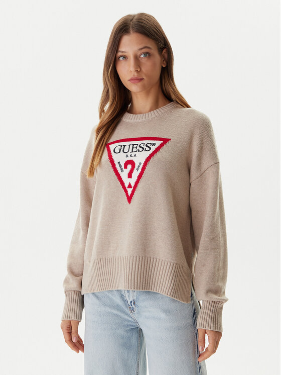 

Свитер relaxed fit W4BR12 Z3HM1 Guess Jeans, бежевый