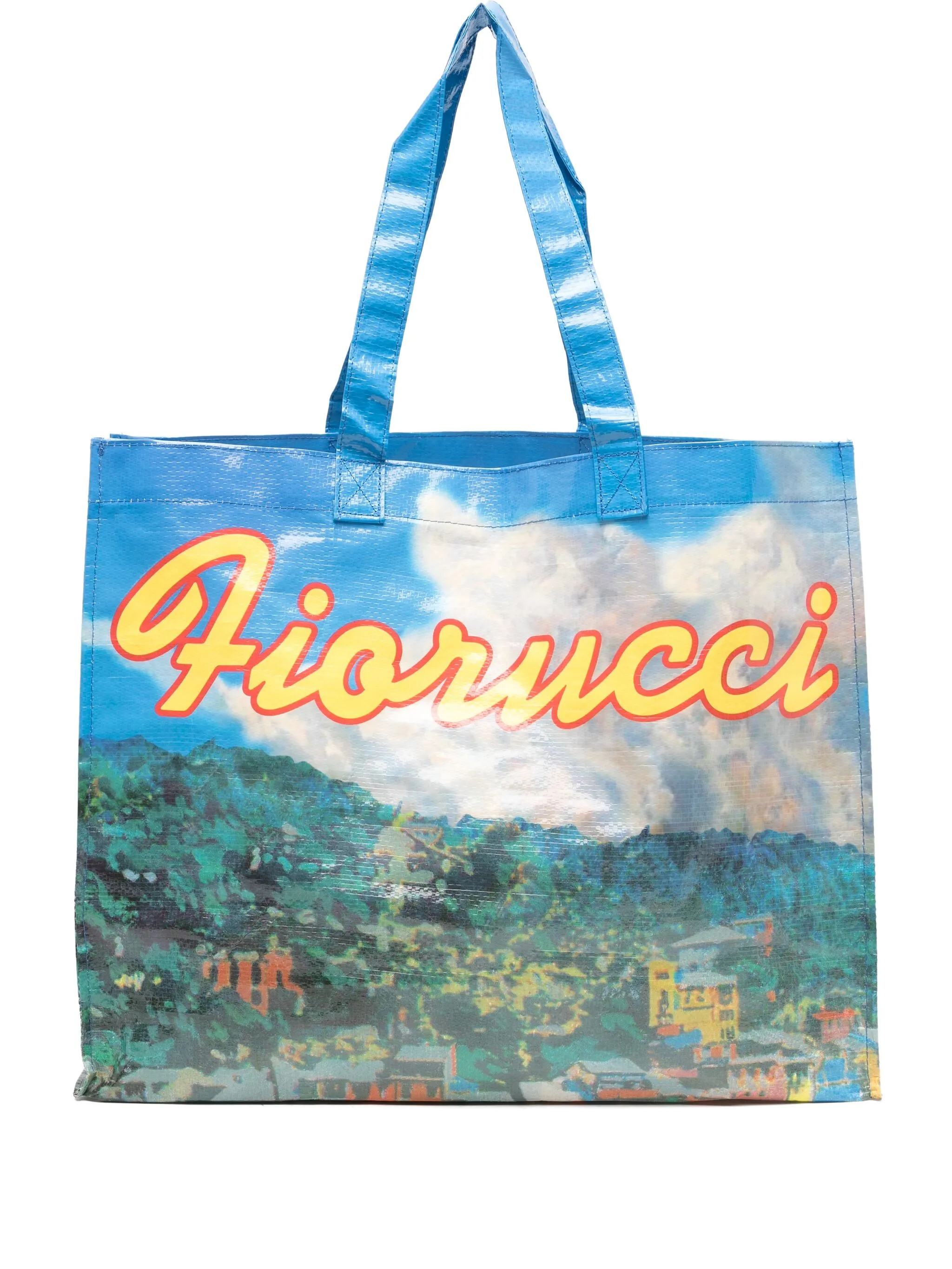 

Большая сумка-тоут Portofino Postcard Fiorucci, синий