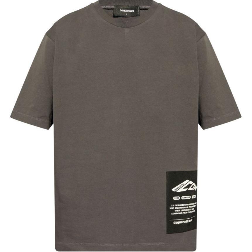 

Футболка с крупным логотипом Dsquared 2, серый