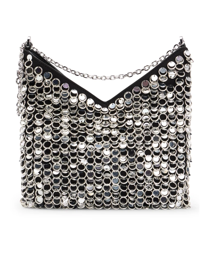 

Элегантная сумочка с пайетками и цепочкой на ремешке. Hugo, серый