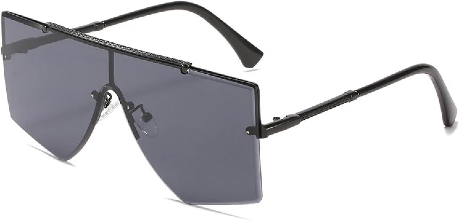 

Модные панк-солнцезащитные очки для мужчин и женщин, роскошные винтажные солнцезащитные очки для активного отдыха и вождения, защита от УФ-излучения UV400 TKKTLLT, Black Gray