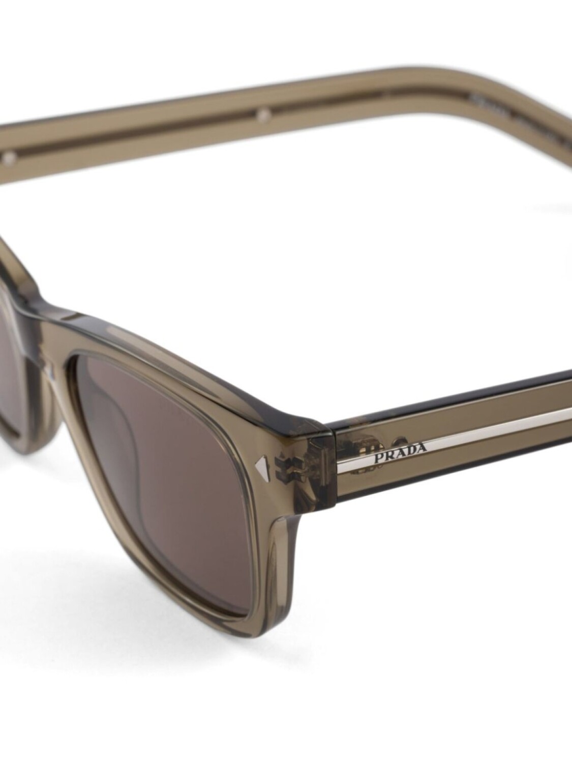 Солнцезащитные очки Prada Eyewear в квадратной оправе, нейтральный — фото 4