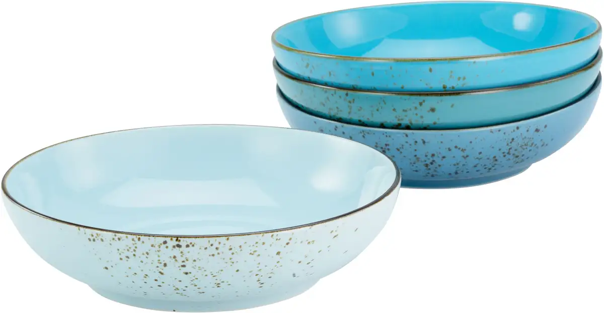 

Миска CreaTable "NATURE COLLECTION", 4 предмета, из керамогранита, сервировочная миска, натуральные цвета, Ø 22,5 см, синий