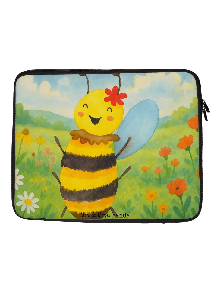 

Mr. & Mrs. Panda Сумка для блокнота с изображением пчелы, позитивный дизайн, без слогана, белого цвета