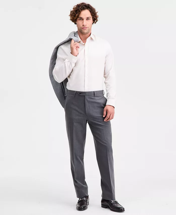 

Мужские брюки классического кроя с осенним принтом Michael Kors, серый