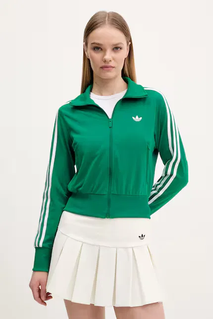Толстовка на молнии спортивная Adidas Originals, зеленый