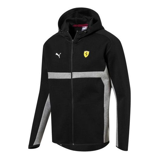 

Куртка scuderia ferrari hooded sweat jacket 'black' Puma, черный