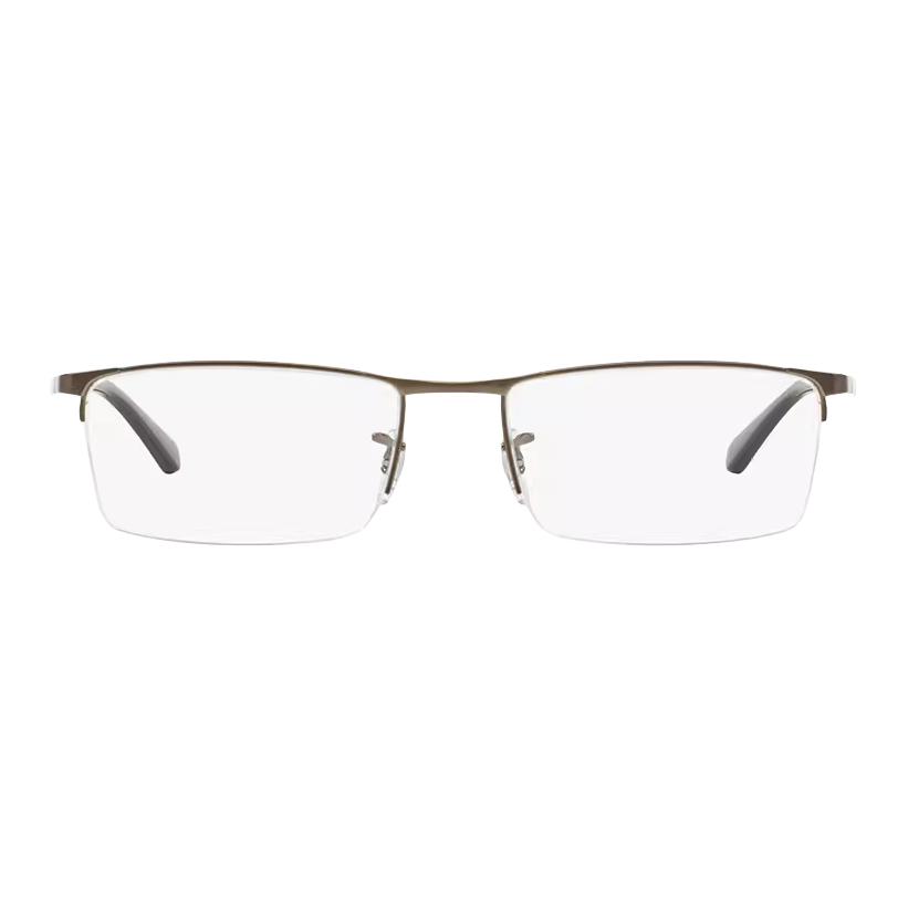 

RayBan Металлическая оправа для очков неправильной формы унисекс в цвете ганметалл, Gunmetal