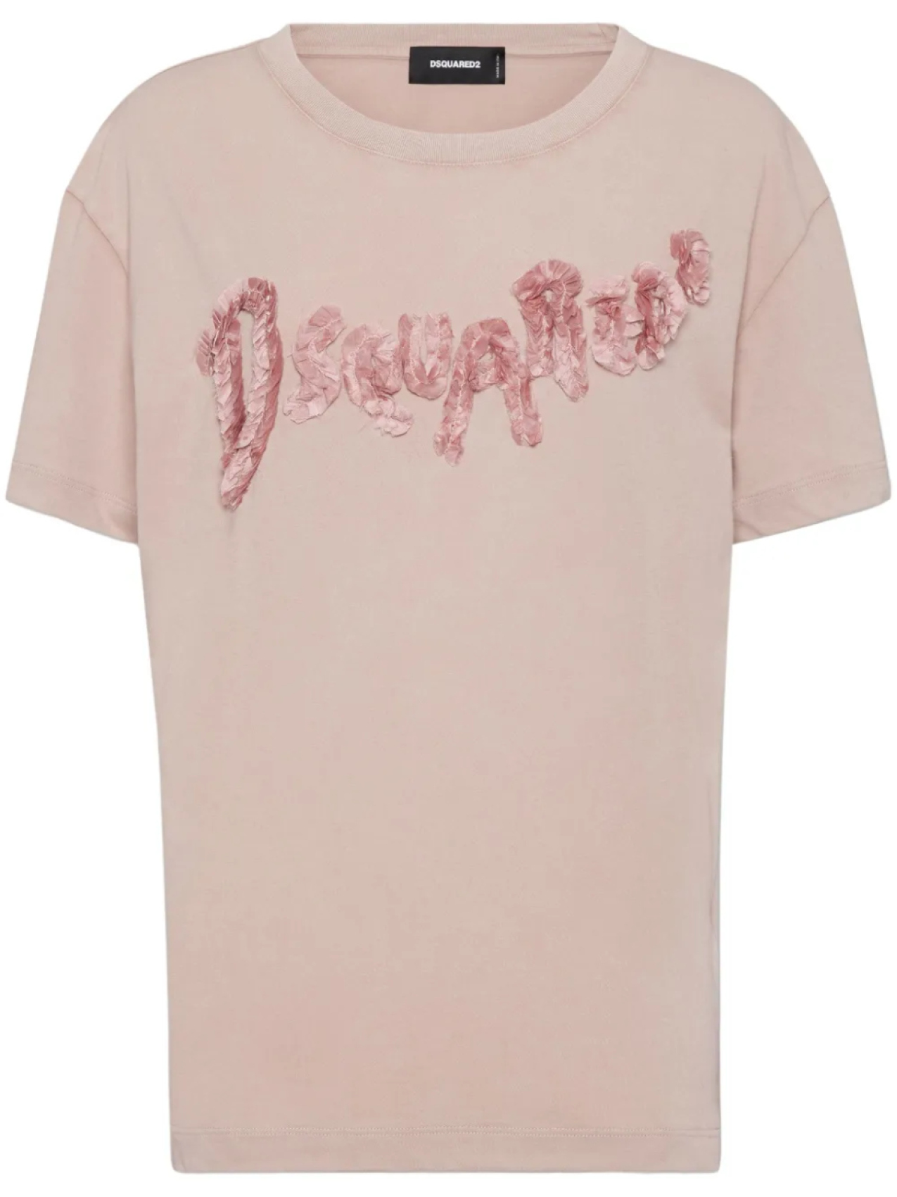 

DSQUARED2 футболка с тисненым логотипом, розовый