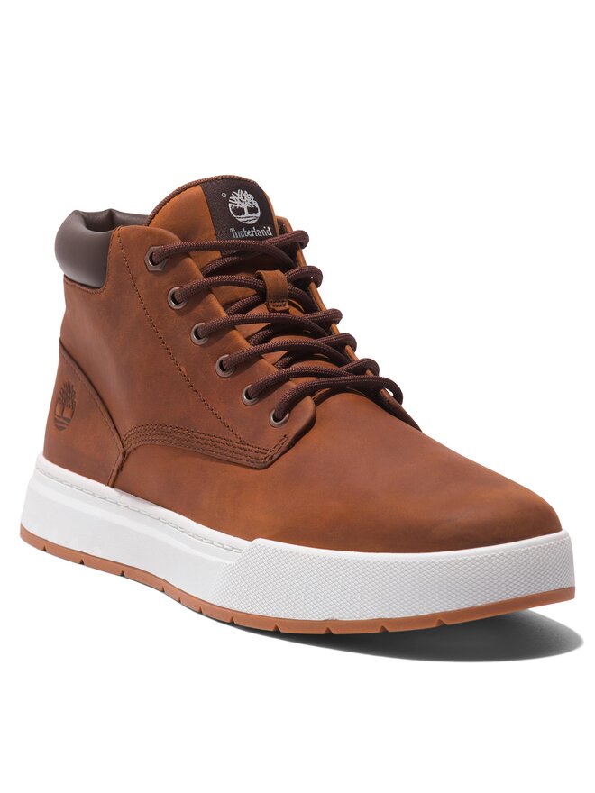 Мужские ботинки Timberland Maple Grove кожаные на шнуровке, коричневый — фото 2
