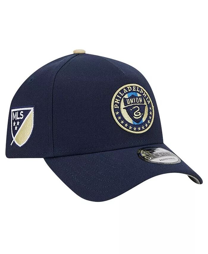

Мужская темно-синяя регулируемая шляпа Philadelphia Union 2024 Kick Off Collection 9Forty с А-образной рамкой New Era, синий