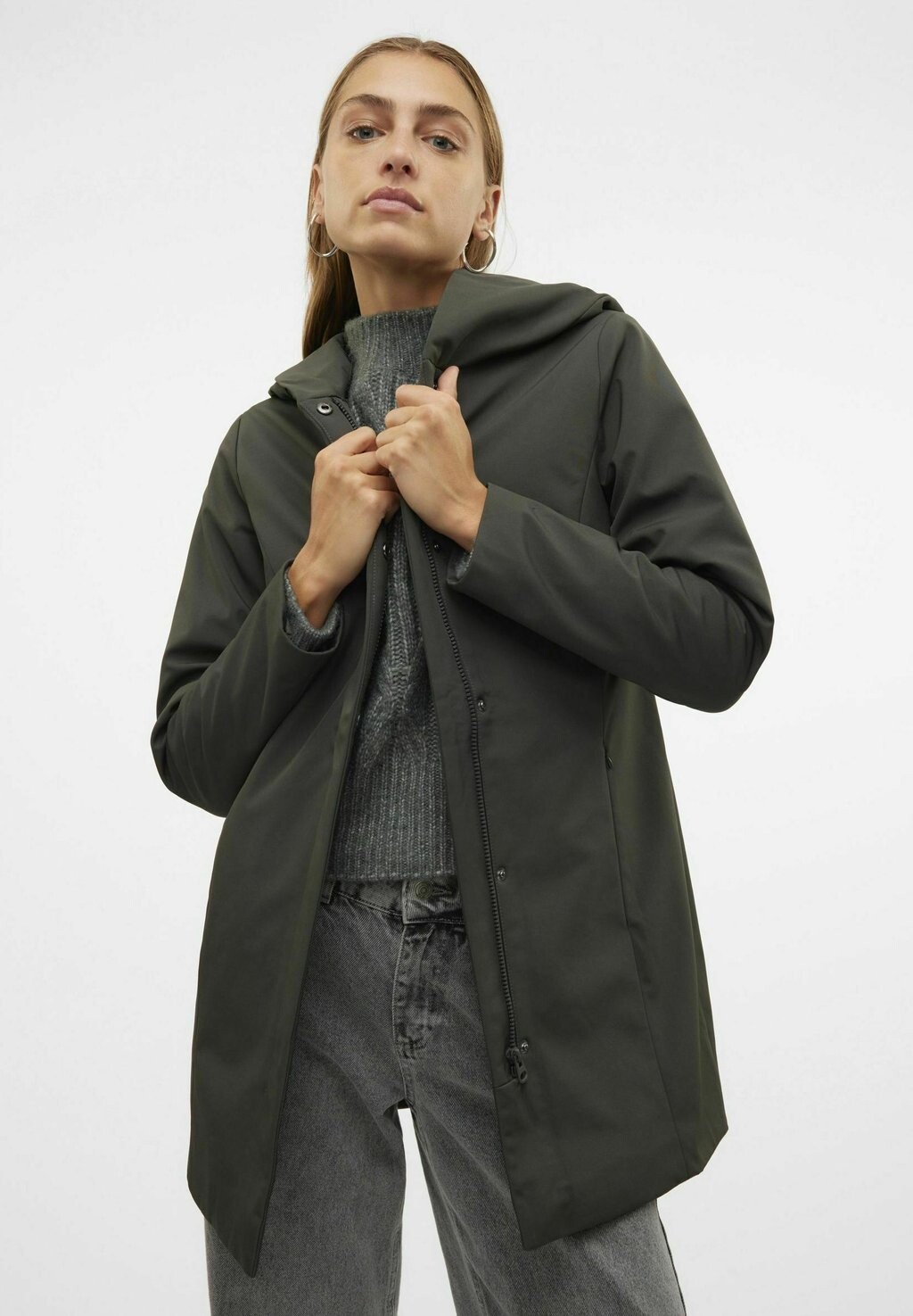 

Короткое пальто VMDONA Vero Moda, темно-зеленый