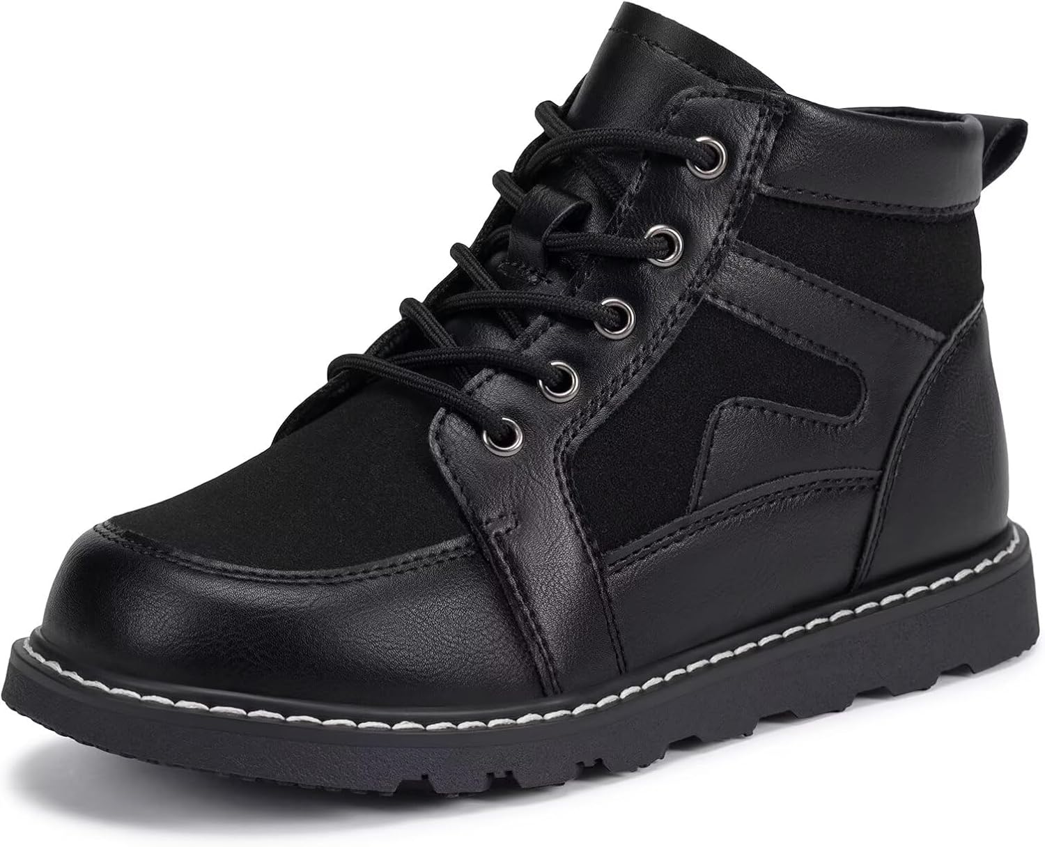 

Детские ботинки Frank Mully для мальчиков и девочек, уличные ботинки для детей, удобные рабочие ботинки на шнуровке, походная обувь (для малышей/маленьких и старших детей), 2005Black