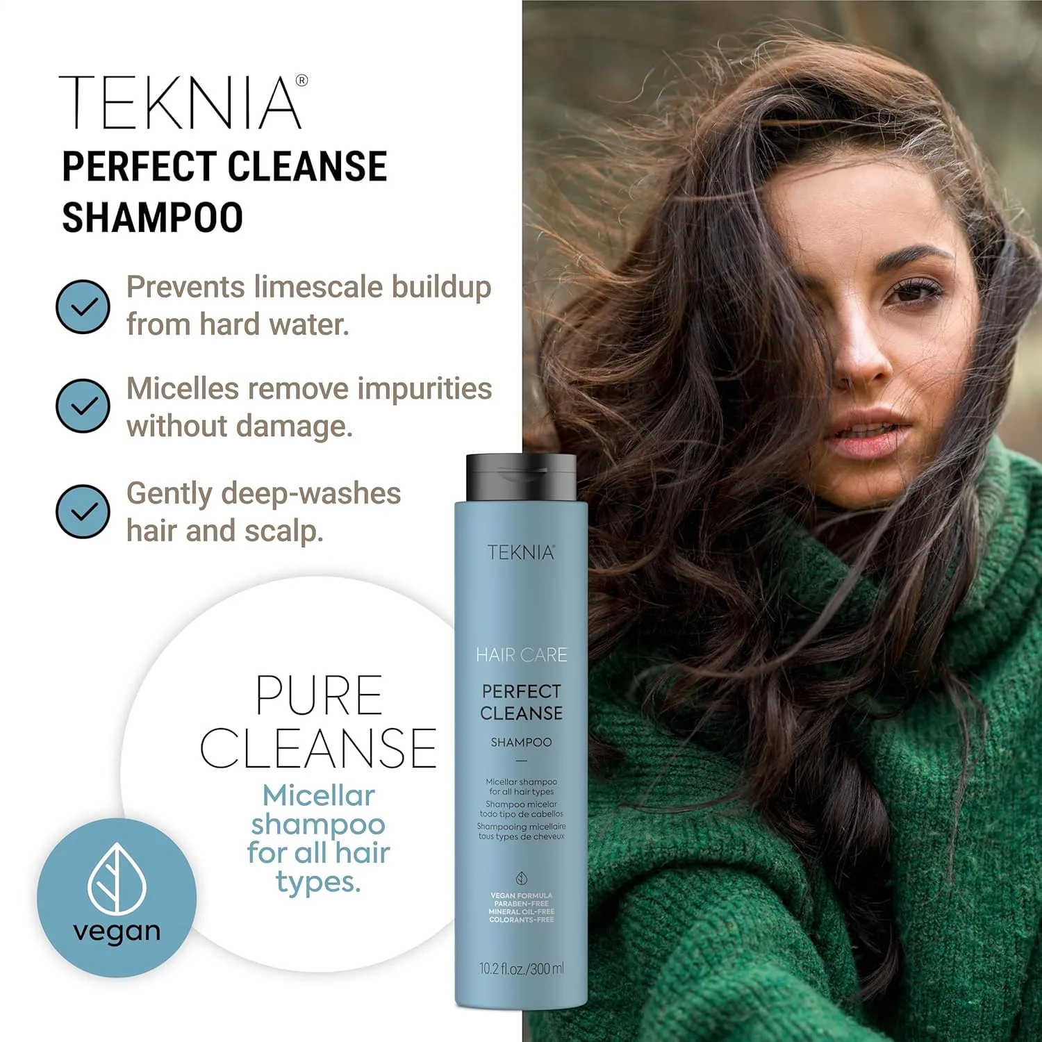 LAKMÉ Teknia Perfect Cleanse Shampoo, очищающий шампунь для удаления загрязнений, глубоко очищающий для кожи головы и волос. 302 мл (.) — фото 2