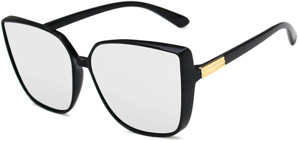 

Винтажные солнцезащитные очки «кошачий глаз» в большой оправе для женщин, мужские и женские, в стиле ретро, ​​модные, с защитой от УФ-излучения UV400 VVTWSSW, Black Silver