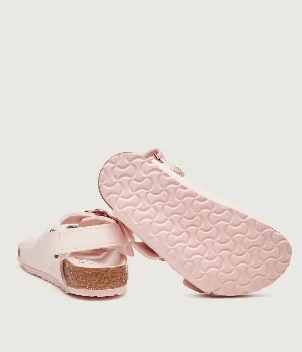 Детские кожаные сандалии AS Kids Flower B. Milano. narrow fit Birkenstock, пудрово-розовый — фото 4